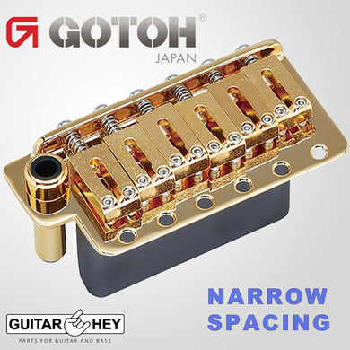NEW Gotoh NS510T-FE2 Narrow 10.5mm Spacing Tremolo Bridge Steel Saddles - GOLD