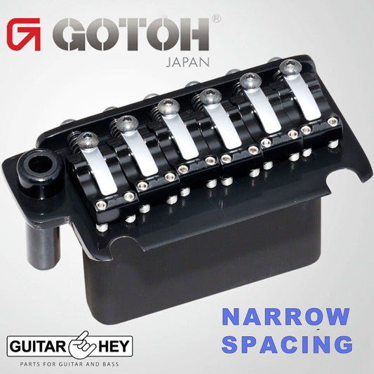 Gotoh NS510T-LS1 Bridge 2 Point Tremolo NARROW Spacing Locking Saddles - BLACK