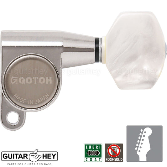 NEW Gotoh SG360-P7 Schaller Style Mini Tuners 6 In-Line Tuning Keys - NICKEL