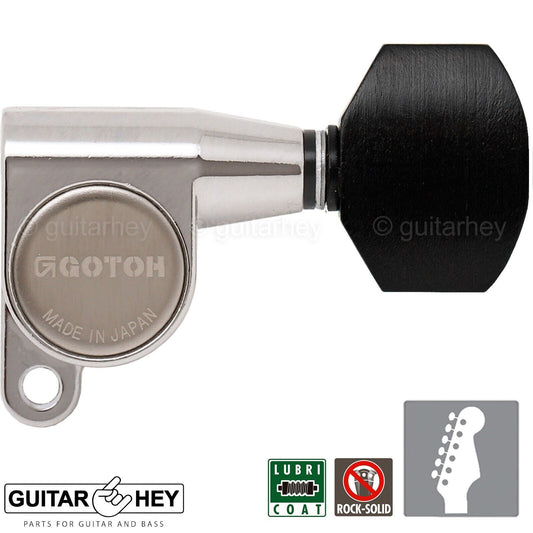 NEW Gotoh SG360-EN07 Schaller Style Mini Tuners 6 In-Line Tuning Keys - NICKEL