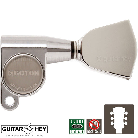 NEW Gotoh SG360-04 Mini Tuners Schaller Style Large Keyston Buttons 3x3, NICKEL