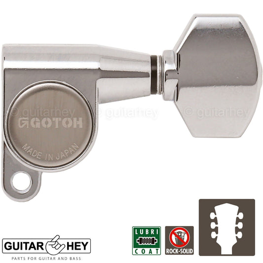 NEW Gotoh SG360-07 L3+R3 Mini Tuners Schaller Style SMALL Buttons 3x3 - NICKEL