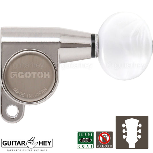 NEW Gotoh SG360-05P1 L3+R3 Mini Tuners Schaller Style SMALL Buttons 3x3 - NICKEL