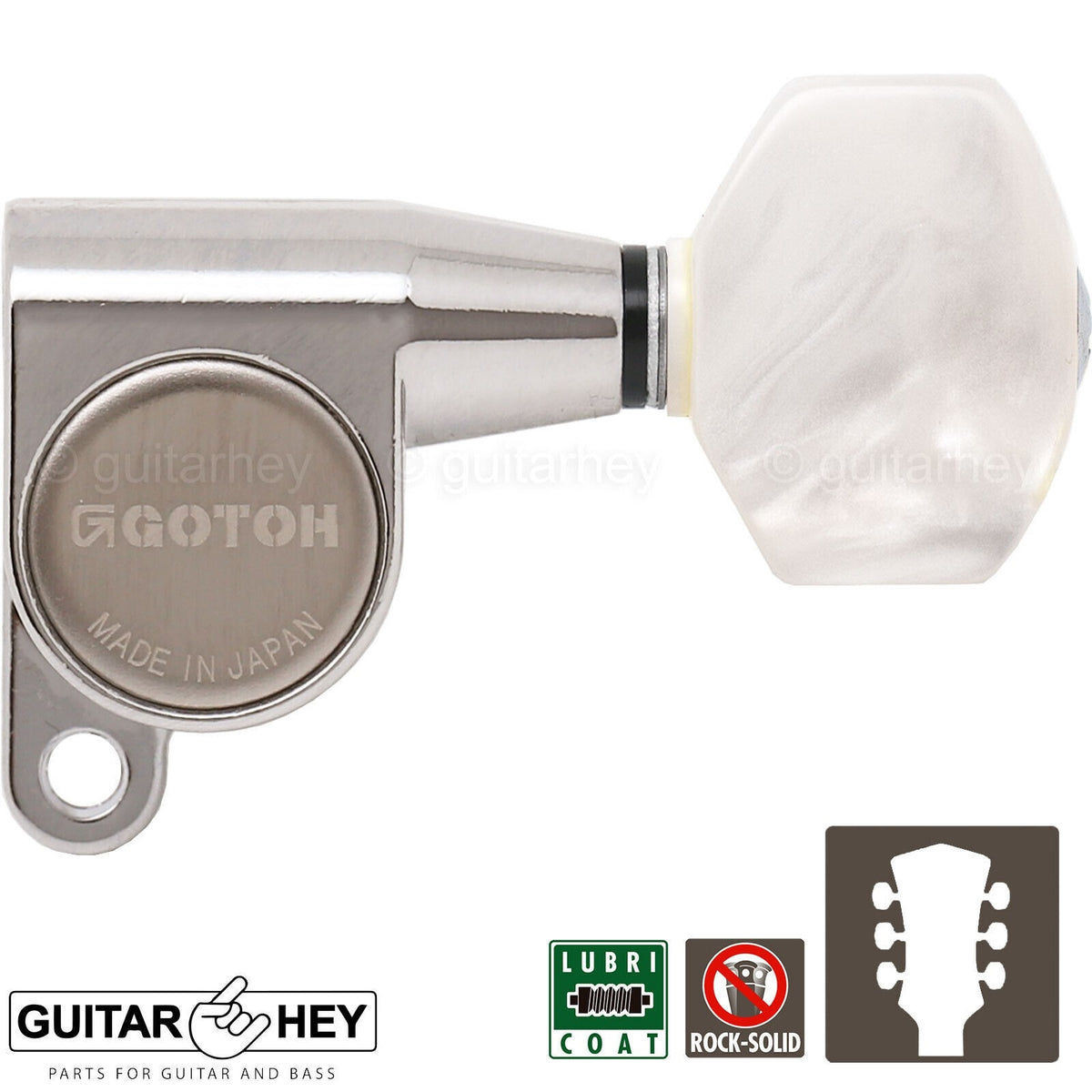 NEW Gotoh SG360-P7 L3+R3 Mini Tuners Schaller Style SMALL Buttons 3x3 - NICKEL
