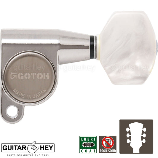 NEW Gotoh SG360-P7 L3+R3 Mini Tuners Schaller Style SMALL Buttons 3x3 - NICKEL