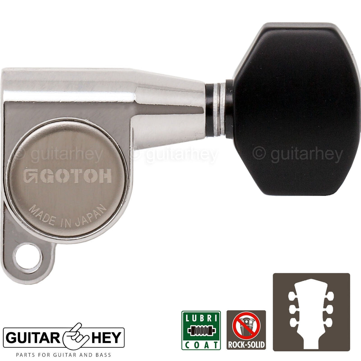 NEW Gotoh SG360-B07 L3+R3 Mini Tuners Schaller Style SMALL Buttons 3x3 - NICKEL