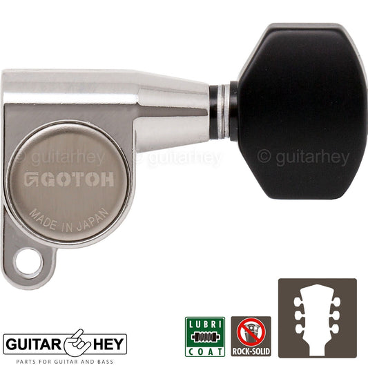 NEW Gotoh SG360-B07 L3+R3 Mini Tuners Schaller Style SMALL Buttons 3x3 - NICKEL