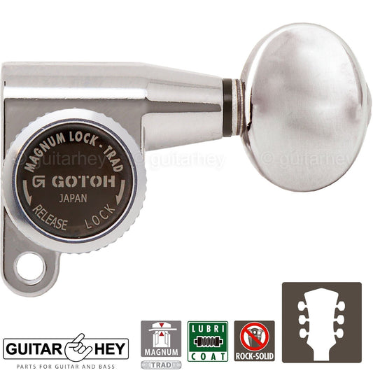 NEW Gotoh SG360-05 MGT Locking Mini Tuners L3+R3 Tuning Keys 3x3 - NICKEL