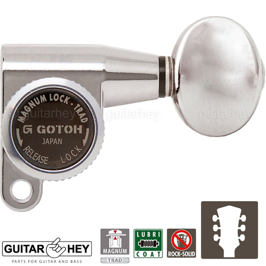 NEW Gotoh SG360-05 MGT Locking Mini Tuners L3+R3 Tuning Keys 3x3 - NICKEL
