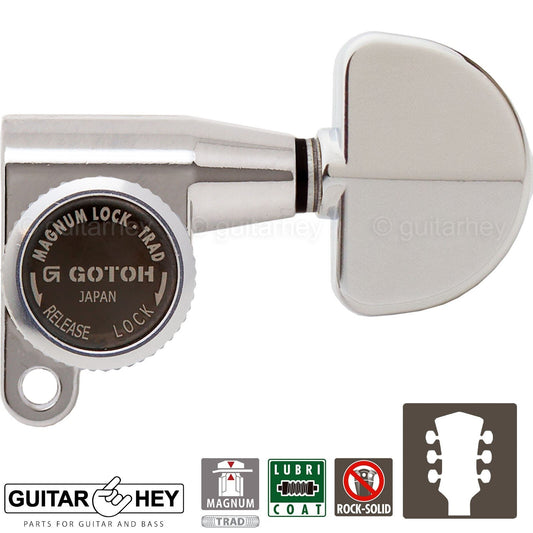 NEW Gotoh SG360-20 MGT Locking Mini Tuners L3+R3 Tuning Keys 3x3 - NICKEL