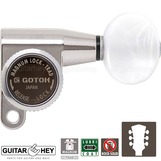 NEW Gotoh SG360-05P1 MGT Locking Mini Tuners L3+R3 Tuning Keys 3x3 - NICKEL