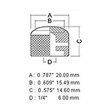 Load image into Gallery viewer, NEW (1) Q-Parts DOME Knob Single Black Chrome Blue Catseye - KBD-0076