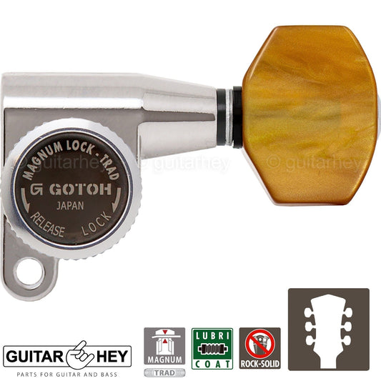 NEW Gotoh SG360-P8 MGT Locking Mini Tuners L3+R3 Tuning Keys 3x3 - NICKEL