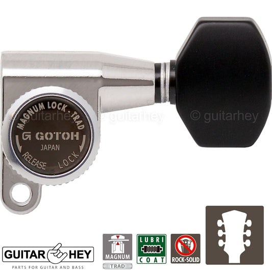NEW Gotoh SG360-B07 MGT Locking Mini Tuners L3+R3 Tuning Keys 3x3 - NICKEL