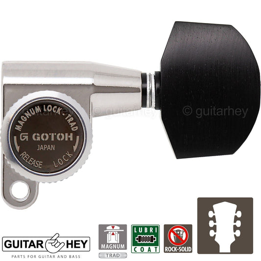 NEW Gotoh SG360-EN01 MGT Locking Mini Tuners L3+R3 Tuning Keys 3x3 - NICKEL