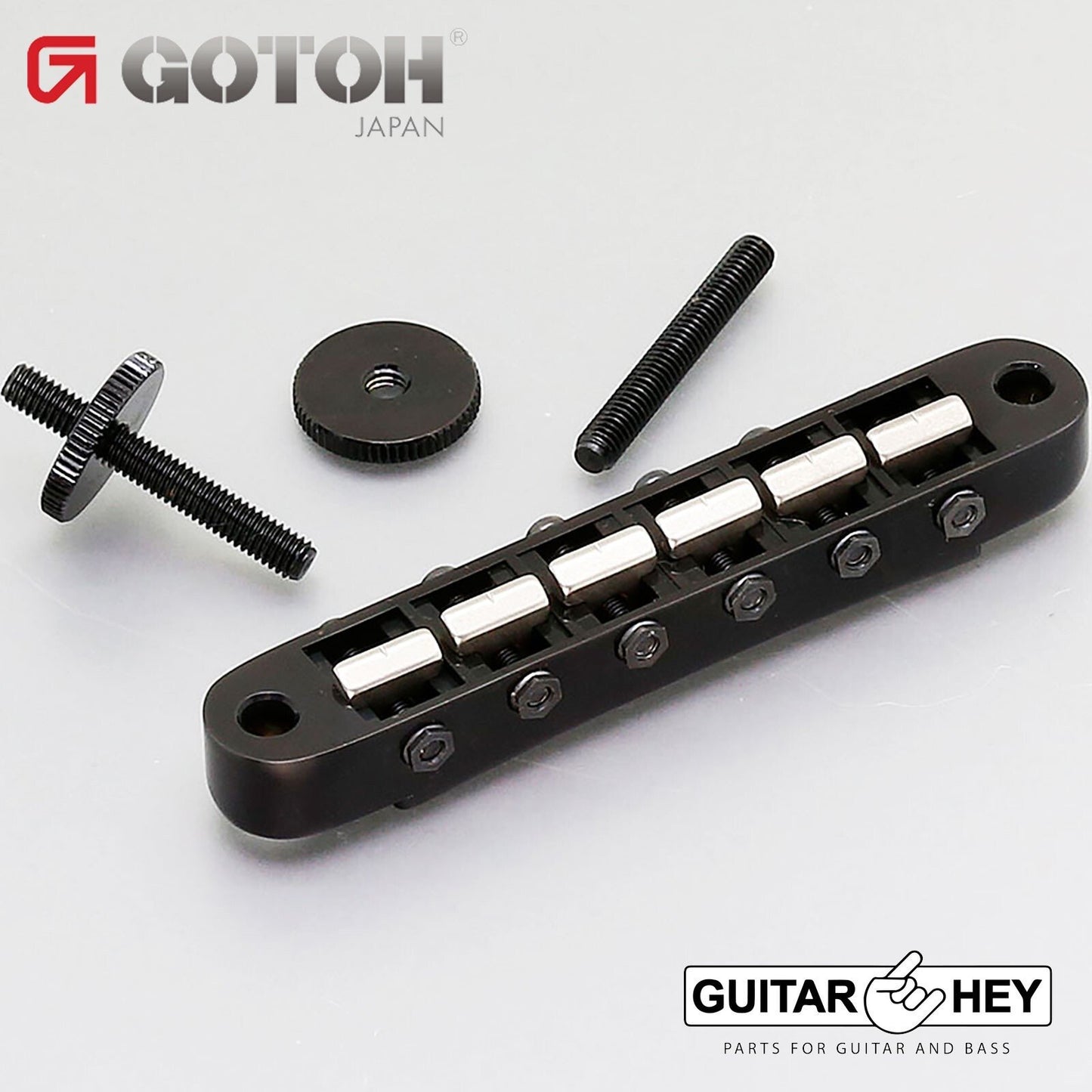 NEW Gotoh Ti103B Nashville Tune-o-matic Bridge M4 Post Titanium Saddles - BLACK