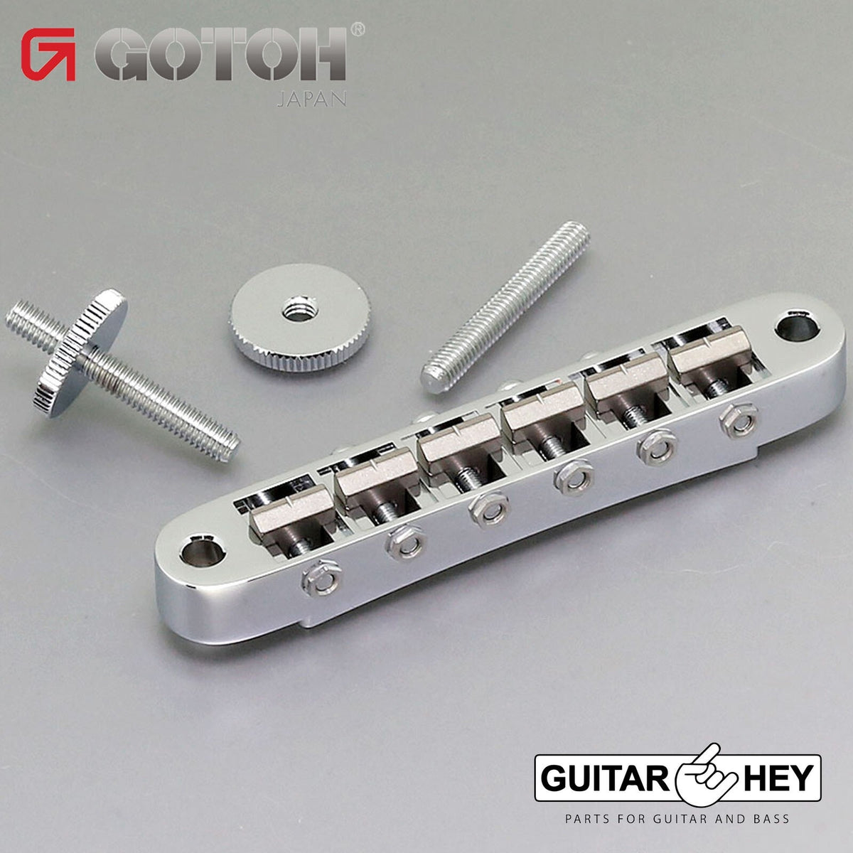 NEW Gotoh Ti103B Nashville Tune-o-matic Bridge M4 Post Titanium Saddles - CHROME