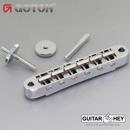 NEW Gotoh Ti103B Nashville Tune-o-matic Bridge M4 Post Titanium Saddles - CHROME