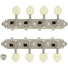 Load image into Gallery viewer, NEW Gotoh MA40 &quot;A Style&quot; Tuning Keys Mandolin Pegs Ivory Plastic Buttons, NICKEL