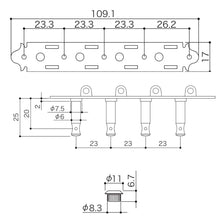 Load image into Gallery viewer, NEW Gotoh MA40 &quot;A Style&quot; Tuning Keys Mandolin Pegs Ivory Plastic Buttons, NICKEL