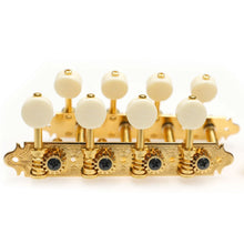 Load image into Gallery viewer, NEW Gotoh MA40 &quot;A Style&quot; Tuning Keys Mandolin Pegs Ivory Plastic Buttons - GOLD