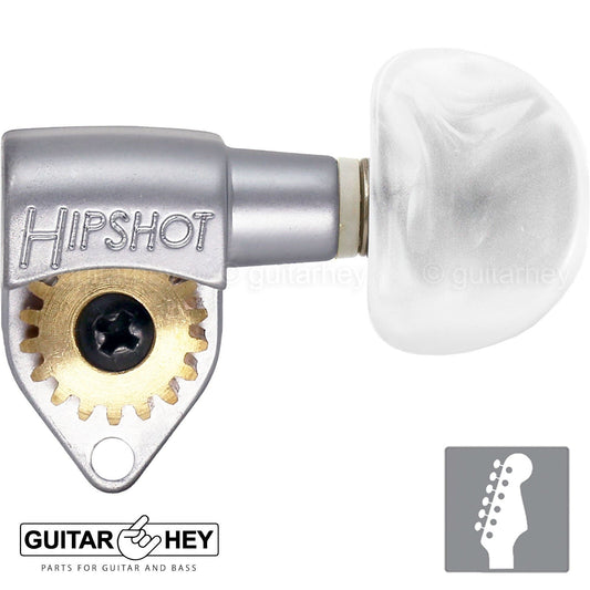 Hipshot 6K1GN0S-HMM-P Classic Open-Gear 6 in line STAGGERED Right Handed - SATIN