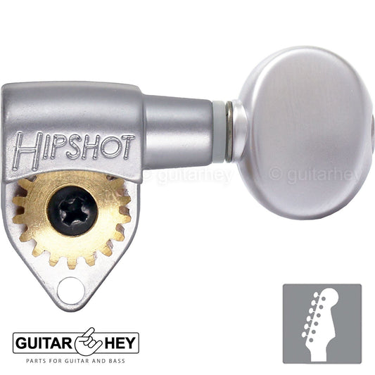 Hipshot 6K1GN0S-BTR-S Classic Open-Gear 6 in line STAGGERED Right Handed - SATIN