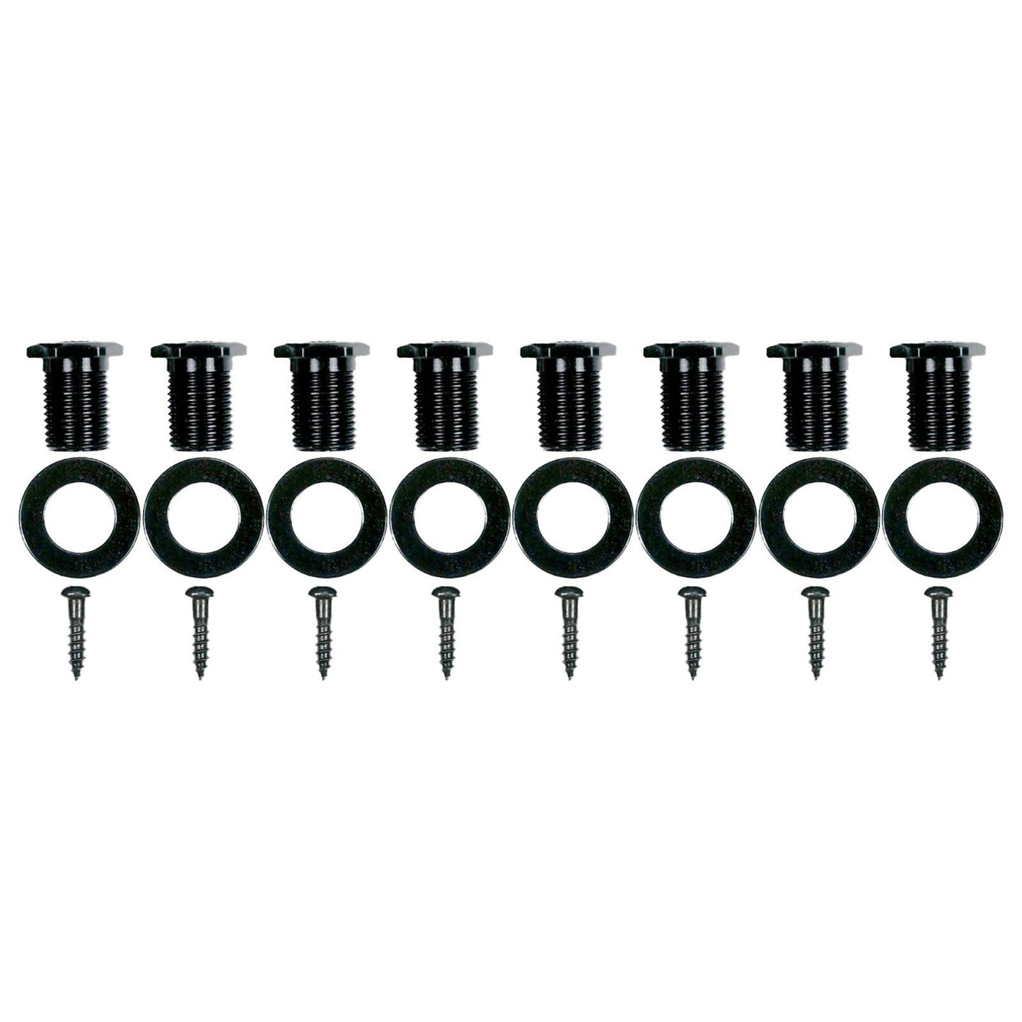 NEW Gotoh SG381-P4B MGT Locking Tuners Keystone Buttons 8-String Set 4x4 - BLACK