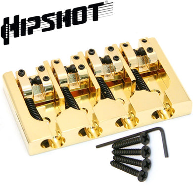 NEW Hipshot 5A400BG-750 4 string BRASS A Style Mount Bass Bridge - GOLD