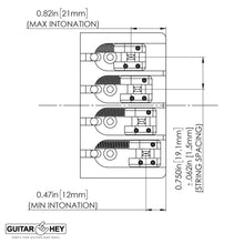 Load image into Gallery viewer, NEW Hipshot 5A400BG-750 4 string BRASS A Style Mount Bass Bridge - GOLD