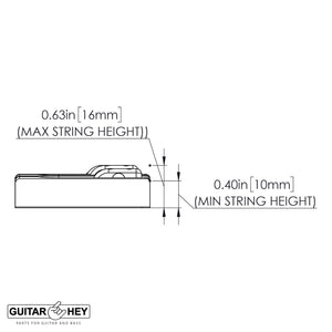NEW Hipshot 5A400BG-750 4 string BRASS A Style Mount Bass Bridge - GOLD