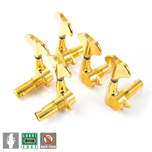 NEW Gotoh GB707 5-String Bass Machine Heads Set L3+R2 w/ Screws 3+2 Tuner - GOLD