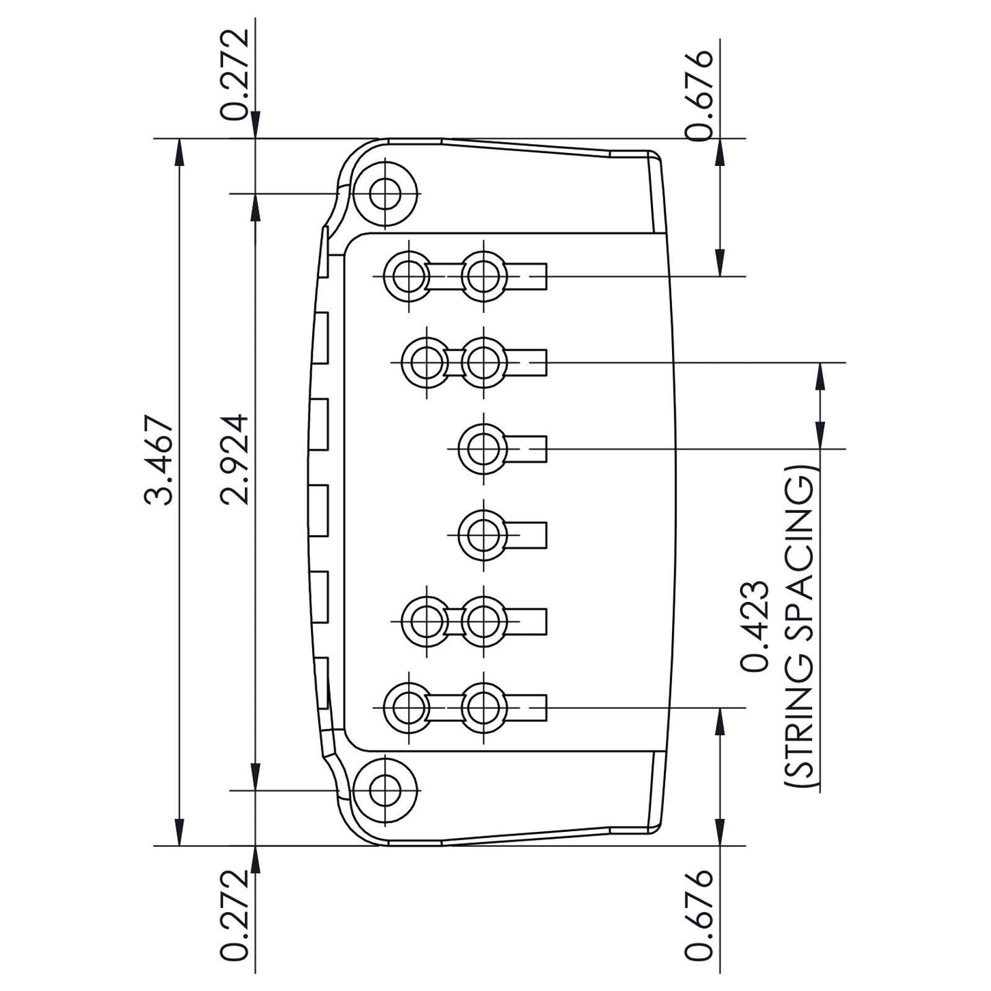 NEW Hipshot Ibanez Gibraltar Ibby HM Guitar 6 String Replacement Bridge - NICKEL