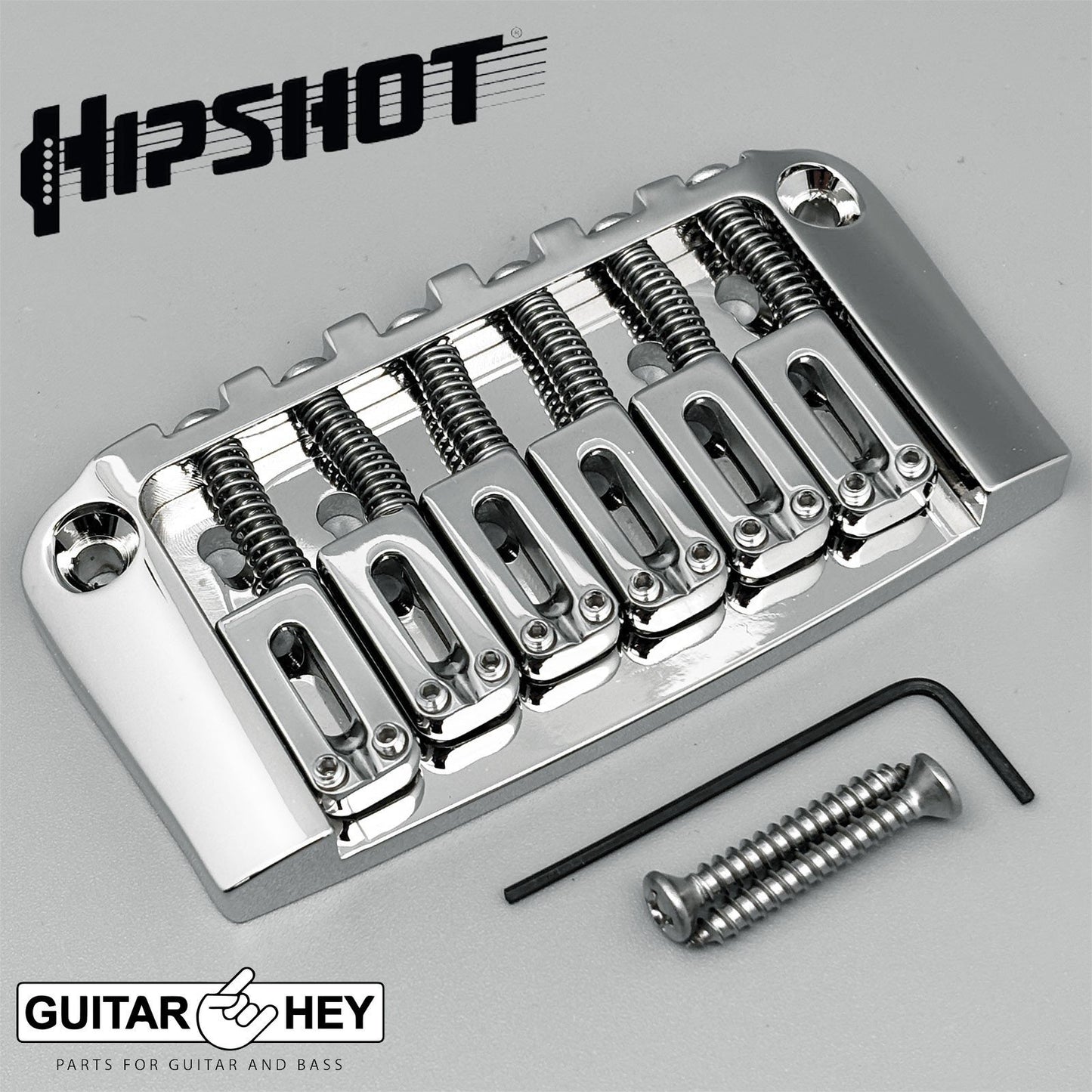 NEW Hipshot Ibanez Gibraltar Ibby HM Guitar 6 String Replacement Bridge - CHROME