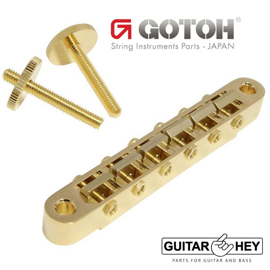 NEW Gotoh GE104BG Tunematic Tune-o-matic 12" radius Bridge BRASS Saddles - GOLD