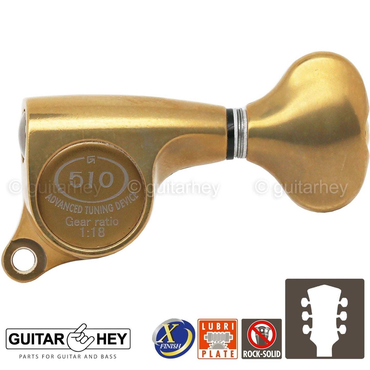 NEW Gotoh SGS510Z-S5 L3+R3 Set Mini Tuners 1:18 Ratio 3x3 - ANTIQUE X-GOLD