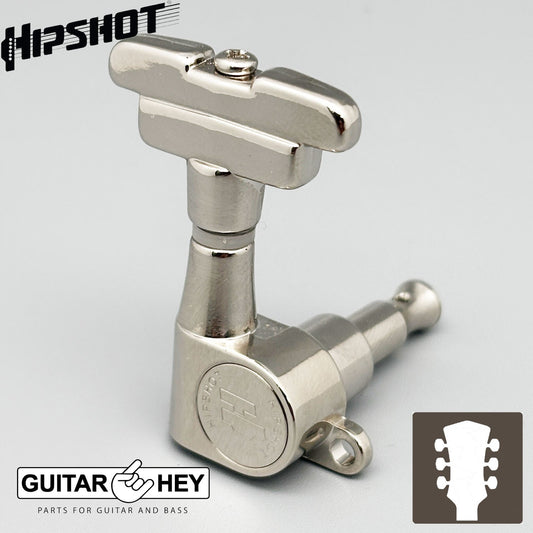 NEW Hipshot CLASSIC CLOSED-GEAR Tuners L3+R3 Set IMPERIAL Buttons 3x3 - NICKEL
