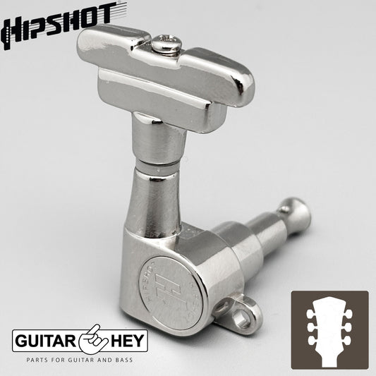NEW Hipshot CLASSIC CLOSED-GEAR Tuners L3+R3 Set IMPERIAL Buttons 3x3 - CHROME
