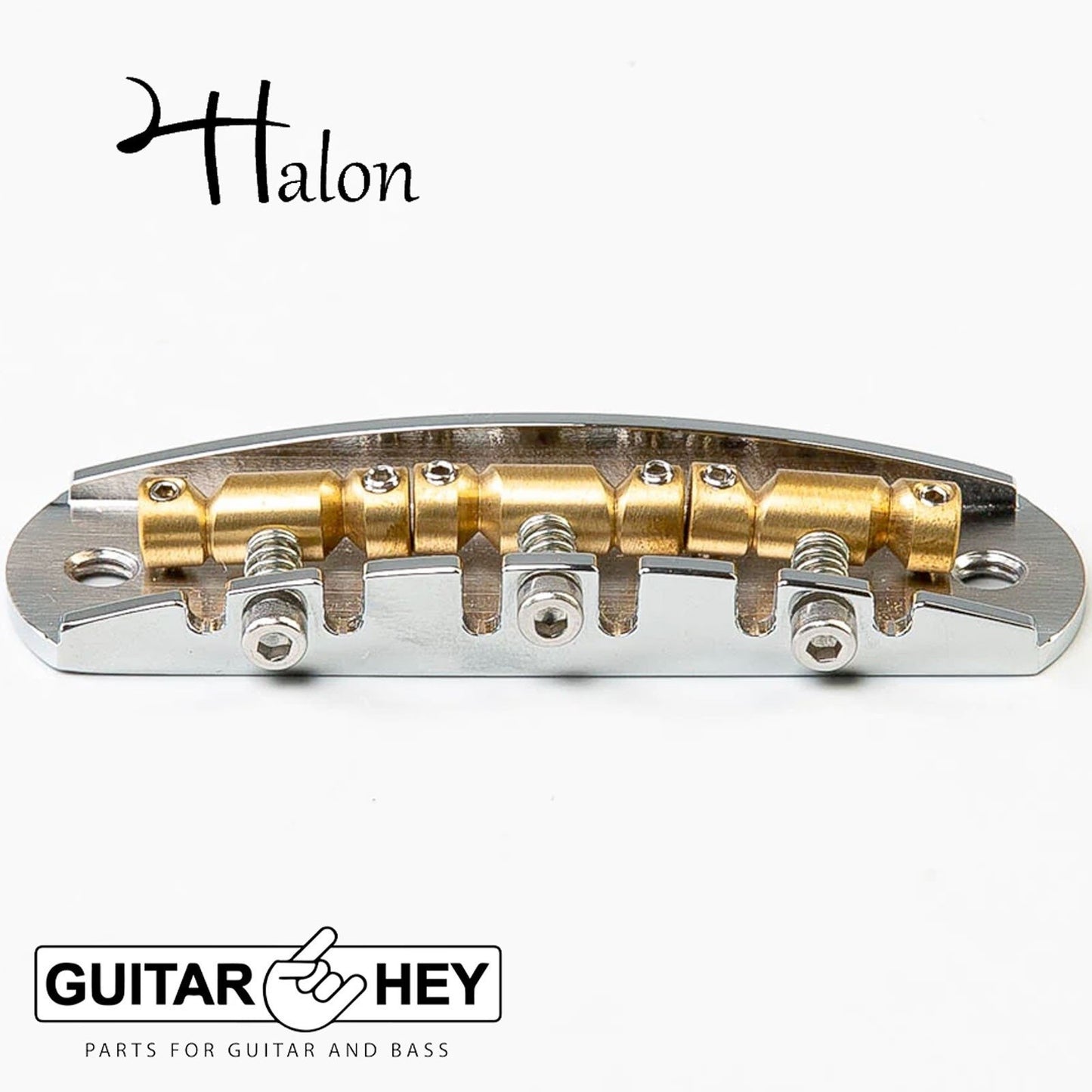 NEW Halon Bridge Fit Most Fender Bass VI - 1060 Steel, MS58 Brass Saddles CHROME
