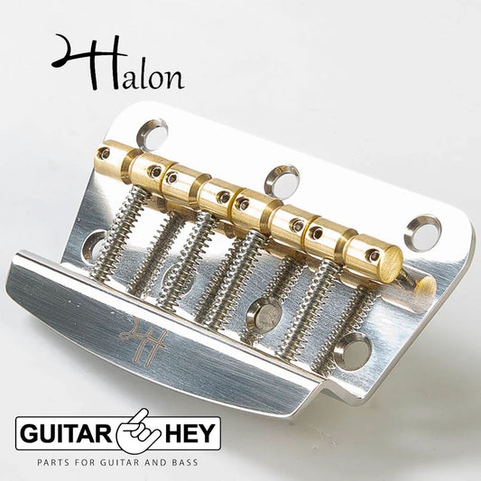 NEW Halon Bridge Fit Most Fender Musicmaster Basses Stainless Steel Plate CHROME