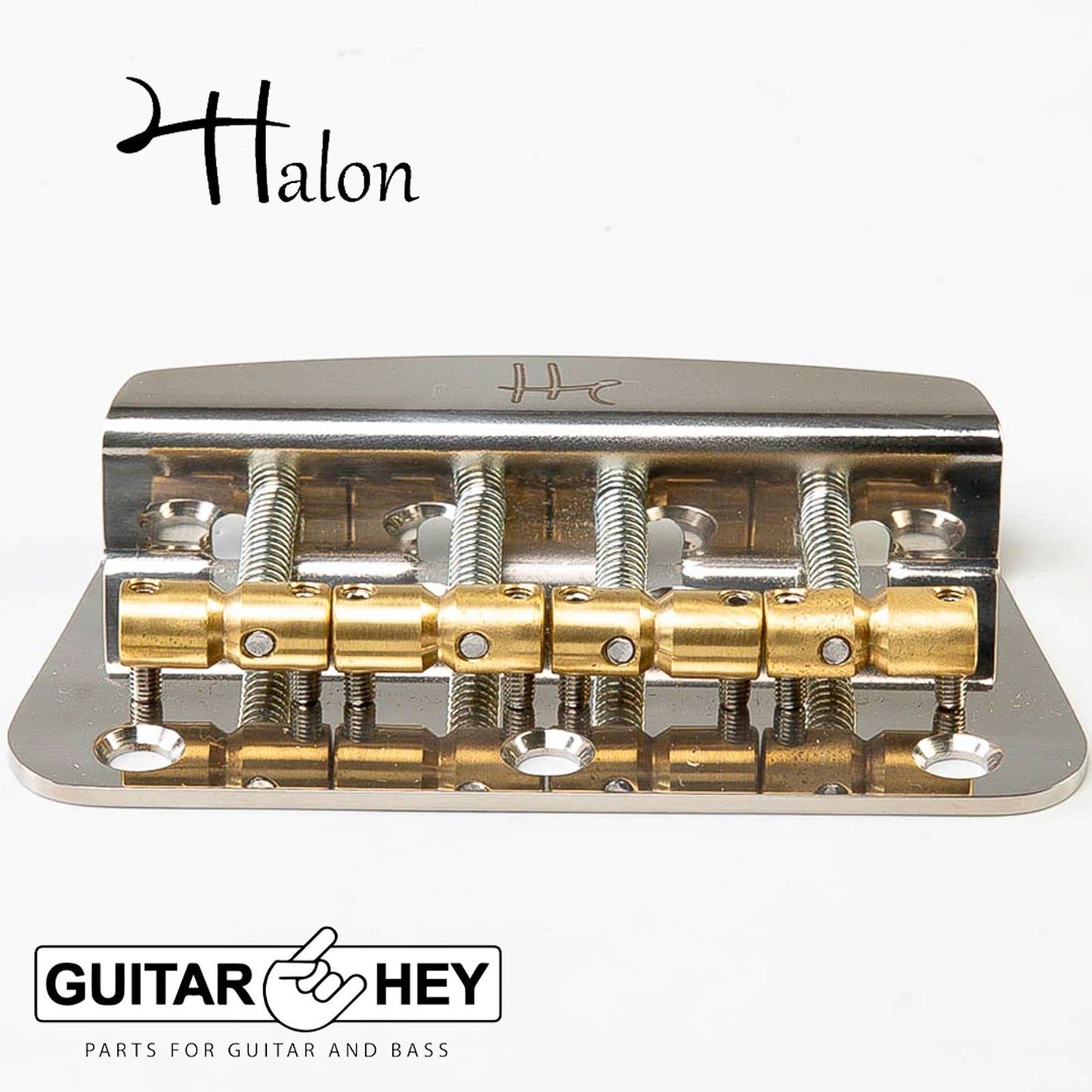 NEW Halon Bridge Fit Most Fender Musicmaster Basses Stainless Steel Plate CHROME