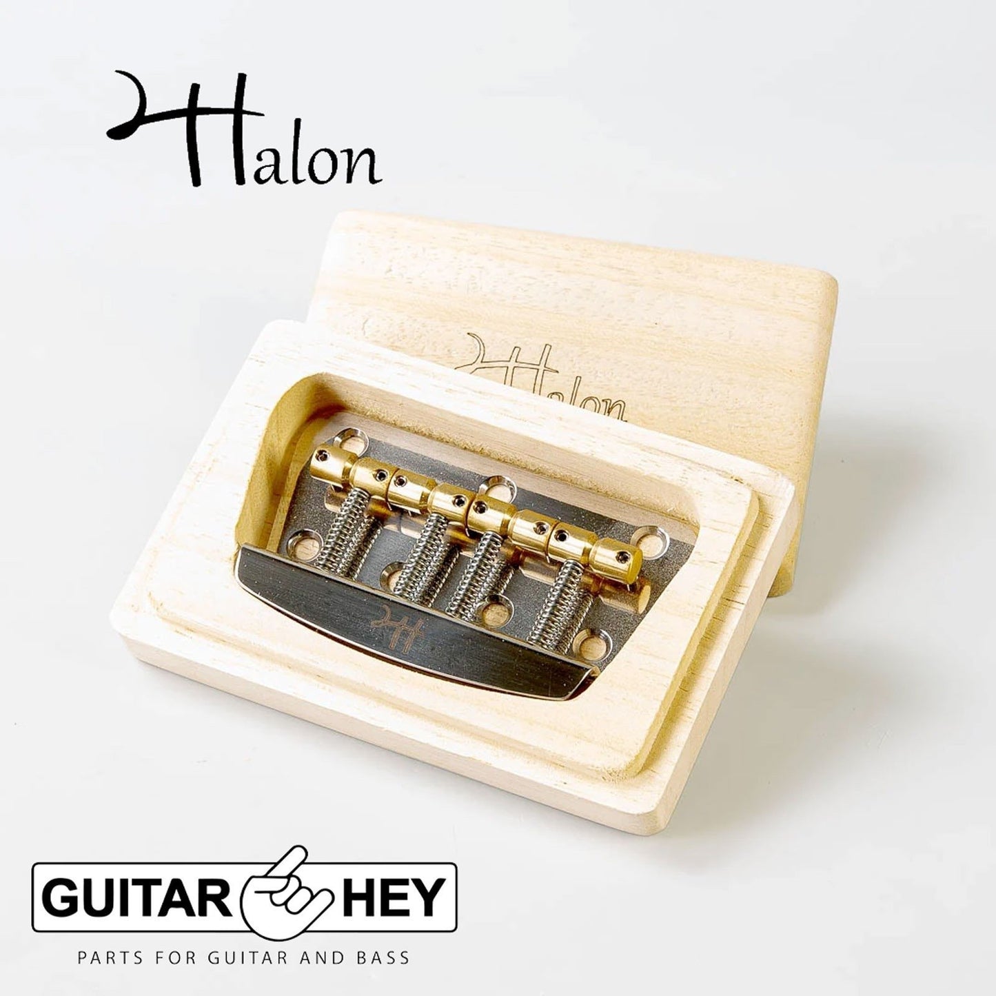NEW Halon Bridge Fit Most Fender Musicmaster Basses Stainless Steel Plate CHROME