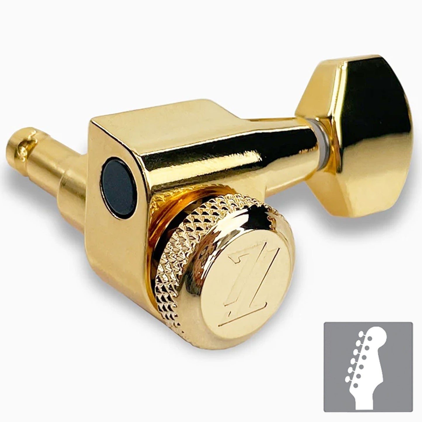 NEW True Lok Mid-Size Locking Tuners - 6-in-line, Single Pin TK-7107-002 GOLD