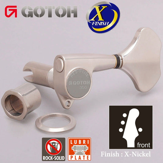 NEW Gotoh GB350 RES-O-LITE Aluminum Bass Side 3x1 Set Tuning Keys ANTIQUE NICKEL