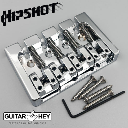 NEW Hipshot 5A400BC-718 4 string BRASS A Style Mount Bass Bridge 18mm - CHROME