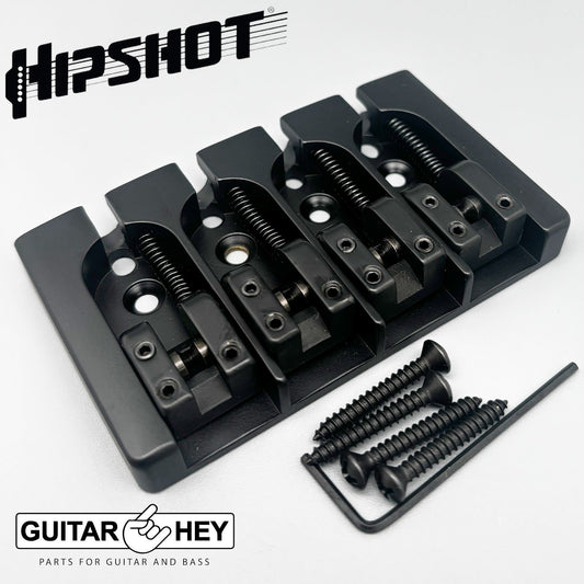 NEW Hipshot 5A400BB-687 4 string BRASS A Style Mount Bass Bridge 17.5mm - BLACK