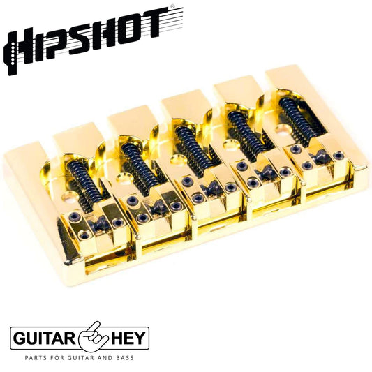 NEW Hipshot 5A5FM3AG 5-String A Style Aluminum Bass Bridge Fender Deluxe GOLD