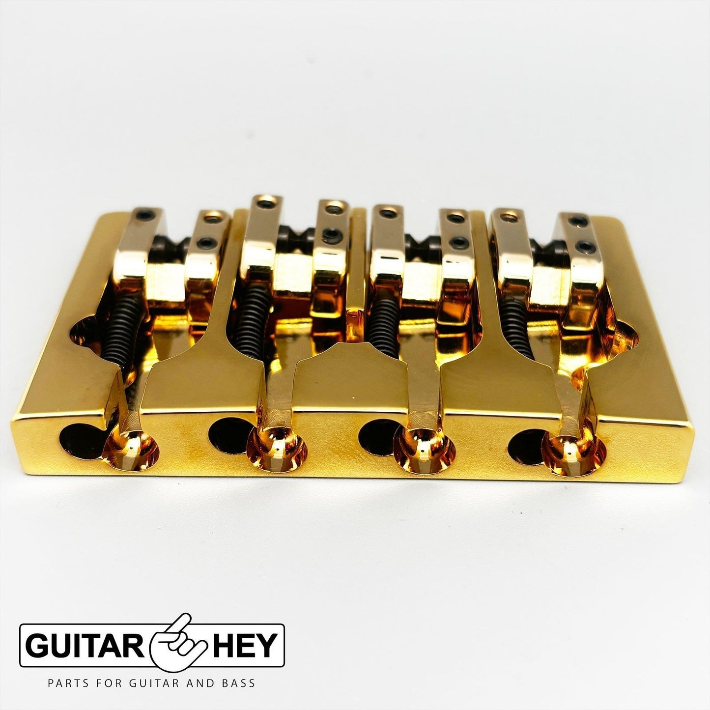 NEW Hipshot 5A4FM1AG 4 string A Style Fender Mount Aluminum Bass Bridge - GOLD