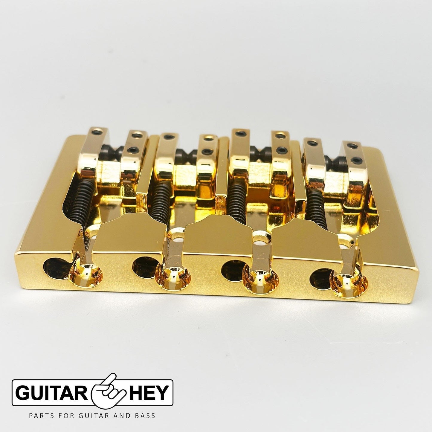 NEW Hipshot 5A4FM2AG 4 string A Style Fender Mount Aluminum Bass Bridge - GOLD
