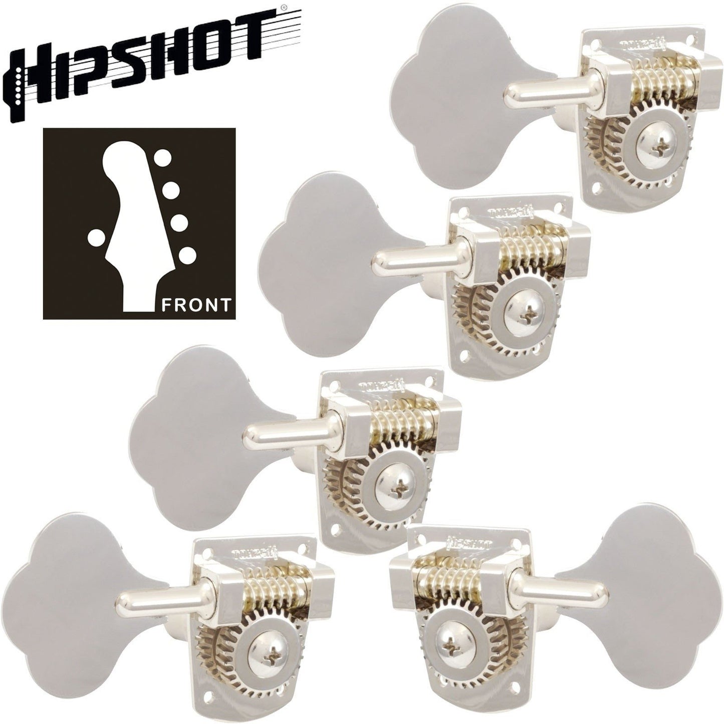 NEW Hipshot HB7 5 String 20710N L1+R4 Upgrade for Fender MIM Bass 1x4 - NICKEL